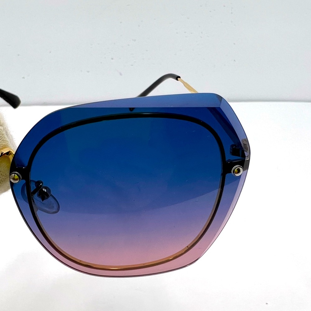 JOHN VARVANTOS LADIES GOLD METAL SUNGLASSES - Picture 5 of 11